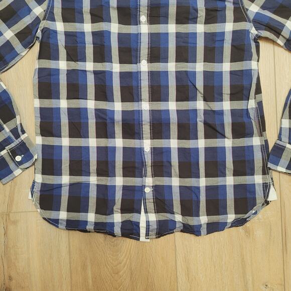 Gap Shirt Mens Small Plaid Button Up Original Fit True Size S Blue Black Gray - Picture 3 of 5